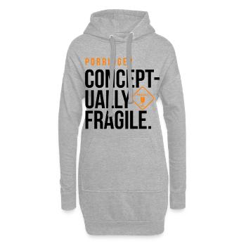 giudan  - Porridge - conceptually fragile - Hoodie-Kleid - Grau meliert - Vorne