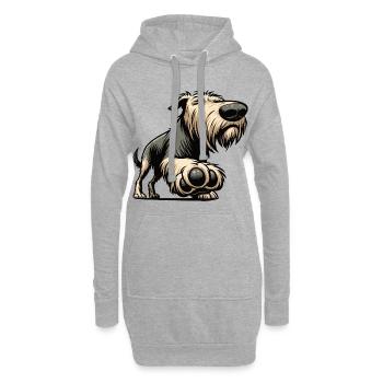 Lévrier irlandais Lévrier Propriétaire de chien de lévrier Fan de chien de loup - Sweat-shirt à capuche long Femme - gris chiné - Devant