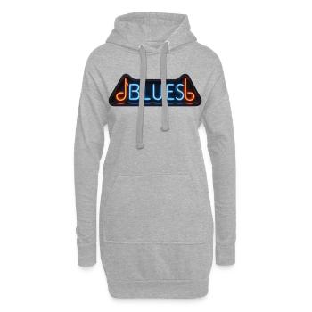 BLUES NEON – Klangbild - Hoodie-Kleid - Grau meliert - Vorne