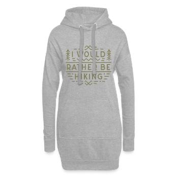 Citations humoristiques sur la randonnée, esthétique verte pour les randonneurs - Sweat-shirt à capuche long Femme - gris chiné - Devant