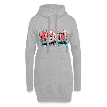 Berlin Graffiti Schrift Streetart Urban Style - Hoodie-Kleid - Grau meliert - Vorne
