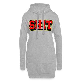 Fetter Sport-Scheißtext Logo - Hoodie-Kleid - Grau meliert - Vorne
