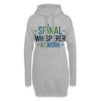 Chiropracteur Chuchoteur Spinal Whisperer au Travail Professionnel - Sweat-shirt à capuche long Femme - gris chiné - Devant