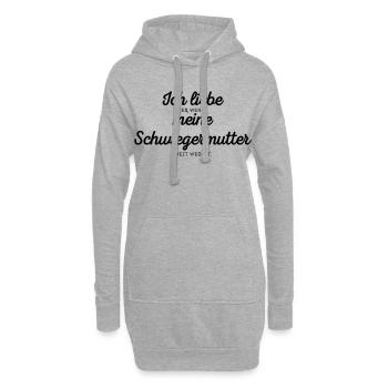 Ich liebe meine Schwiegermutter - Hoodie-Kleid - Grau meliert - Vorne