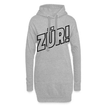 ZÜRI - Hoodie-Kleid - Grau meliert - Vorne