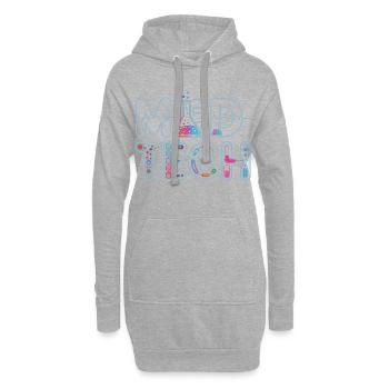 MedTech Labor Neon Wissenschaftsdesign - Hoodie-Kleid - Grau meliert - Vorne
