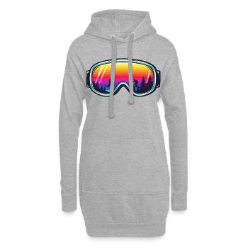 Ski Goggles Sunset Forest - Hoodie-Kleid - Grau meliert - Vorne