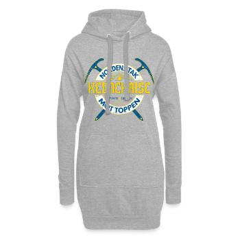 Patrimoine nordique de la Kebnekaise - Sweat-shirt à capuche long Femme - gris chiné - Devant