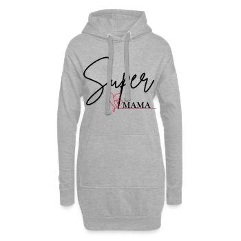 Super-Mama - Hoodie-Kleid - Grau meliert - Vorne