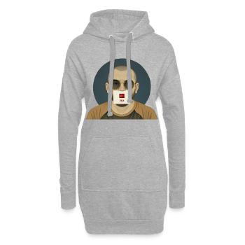 SPEAK MAN - nice people - Sweat-shirt à capuche long Femme - gris chiné - Devant