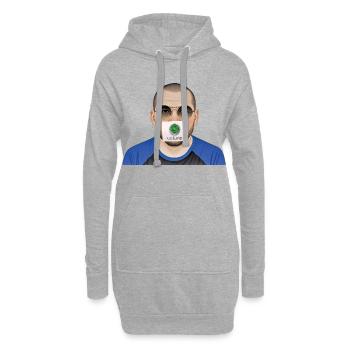 SOUND MAN - nice people - Sweat-shirt à capuche long Femme - gris chiné - Devant