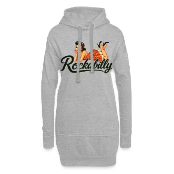 Cadeau de fille pin-up pour voitures vintage rockabilly - Sweat-shirt à capuche long Femme - gris chiné - Devant