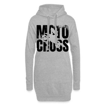 Motocross - Sweat-shirt à capuche long Femme - gris chiné - Devant