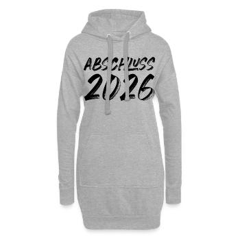 Abschluss 2026 - Hoodie-Kleid - Grau meliert - Vorne