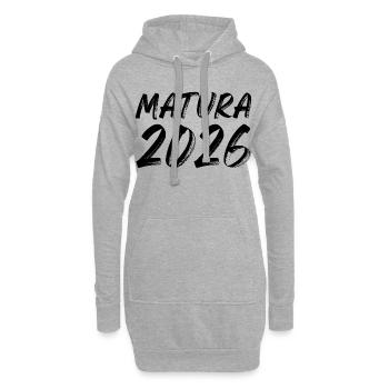Maturité 2026 - Sweat-shirt à capuche long Femme - gris chiné - Devant