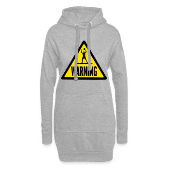 Avertissement Sportif Basket-ball Signal d’avertissement - Sweat-shirt à capuche long Femme - gris chiné - Devant