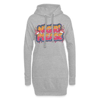 Sushi Nigiri S’il vous plaît Amoureux des fruits de mer Cuisine japonaise - Sweat-shirt à capuche long Femme - gris chiné - Devant