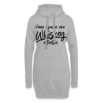 whisky - Sweat-shirt à capuche long Femme - gris chiné - Devant