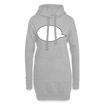 Liens de bandes dessinées dans les bulles de dialogue - Sweat-shirt à capuche long Femme - gris chiné - Devant