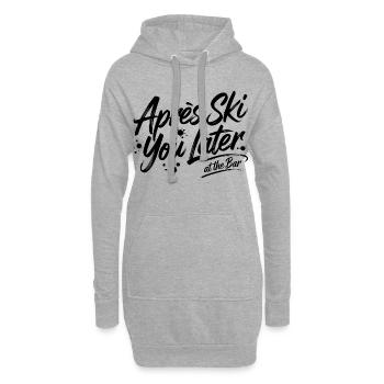 Après Ski you later at the bar - Apres Ski Party - Hoodie-Kleid - Grau meliert - Vorne