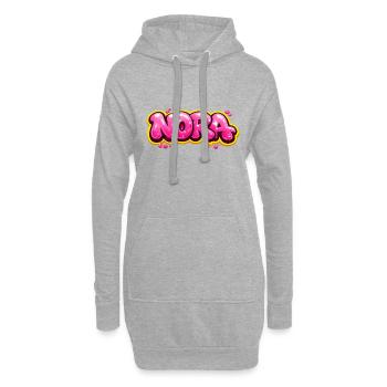 NORA GRAFFITI NAME FOR PERFECT GIFT PRINTABLE  - Sweat-shirt à capuche long Femme - gris chiné - Devant