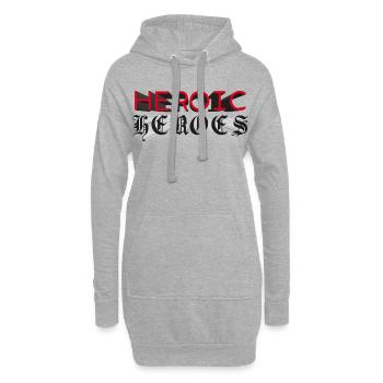 HEROISCHE HELDEN – lasst uns reden. - Hoodie-Kleid - Grau meliert - Vorne
