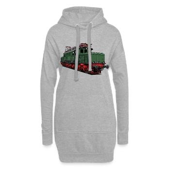 E-Lok BR 254 der DR - Hoodie-Kleid - Grau meliert - Vorne