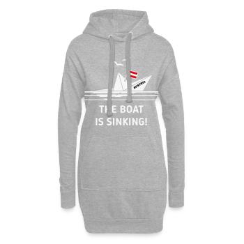 The Boat Is Sinking! (Austria / Österreich / NEG) - Hoodie-Kleid - Grau meliert - Vorne