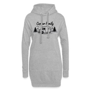 Camper Family Campingbus Berge Abenteuer - Hoodie-Kleid - Grau meliert - Vorne