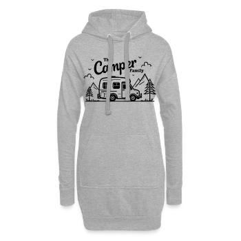 The Camper Family Campingbus Berge Abenteuer - Hoodie-Kleid - Grau meliert - Vorne