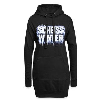 Shit_Winter - Sweat-shirt à capuche long Femme - noir - Devant