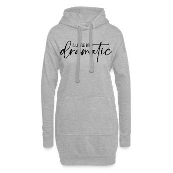 Un peu dramatique - Sweat-shirt à capuche long Femme - gris chiné - Devant