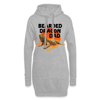 Papa Dragon Barbu - Sweat-shirt à capuche long Femme - gris chiné - Devant