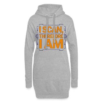MRI Tech I Scan Therefore I Am MRI Technologist - Hoodie-Kleid - Grau meliert - Vorne