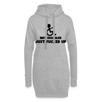 Nicht deaktiviert, einfach völlig verwirrt! # - Hoodie-Kleid - Grau meliert - Vorne