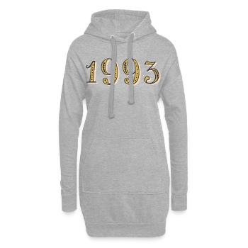 Cadeau d’anniversaire 1993 Vintage 1993  - Sweat-shirt à capuche long Femme - gris chiné - Devant