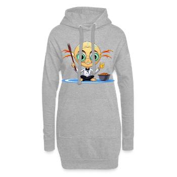 Meditateur Zen Extraterrestre - Sweat-shirt à capuche long Femme - gris chiné - Devant