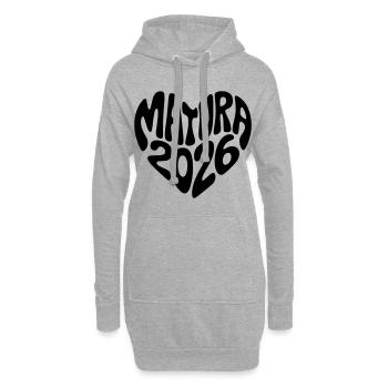 Matura 2026 Herz Form - Hoodie-Kleid - Grau meliert - Vorne