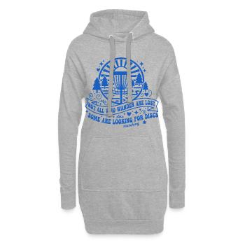 Disc Golf Nicht alle, die umherwandern, sind verloren - Hoodie-Kleid - Grau meliert - Vorne