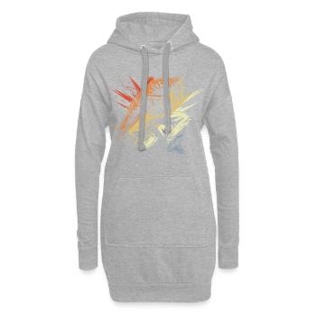 Breakdancer Zeichnung Vintage - Hoodie-Kleid - Grau meliert - Vorne