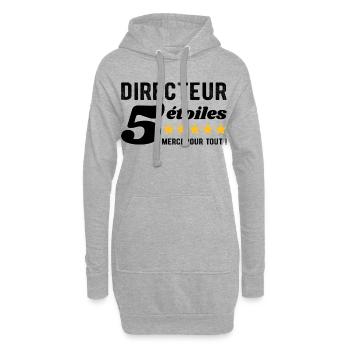 Cadeau Directeur 5 Étoiles - Merci pour tout ! - Sweat-shirt à capuche long Femme - gris chiné - Devant