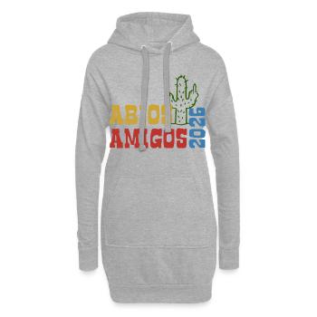 Abios Amigos 2026 - Abitur - Kaktus Geschenk - Hoodie-Kleid - Grau meliert - Vorne