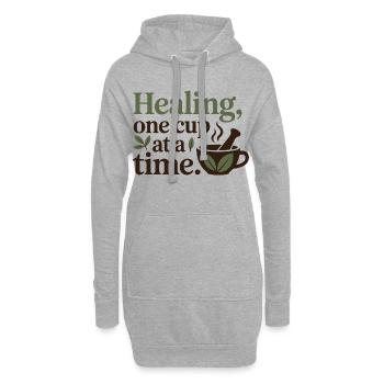 Elite Clinical Botanical Infusion Specialists - Hoodie-Kleid - Grau meliert - Vorne
