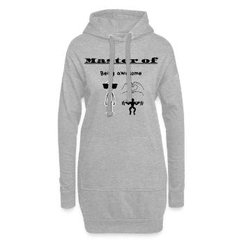 Maître de l’Être Génial - Sweat-shirt à capuche long Femme - gris chiné - Devant
