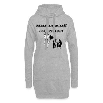 Maître d’être grand-parent - Sweat-shirt à capuche long Femme - gris chiné - Devant