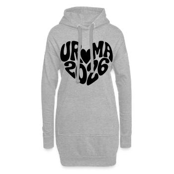 Uroma 2026 Herz Form - Hoodie-Kleid - Grau meliert - Vorne