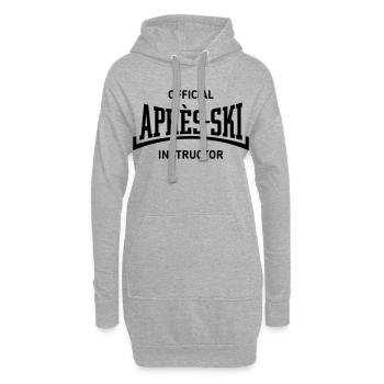  Official Après-Ski Instructor (Konkav / Black) - Hoodie-Kleid - Grau meliert - Vorne