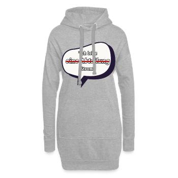 Ich leite Strom Spruch - Hoodie-Kleid - Grau meliert - Vorne