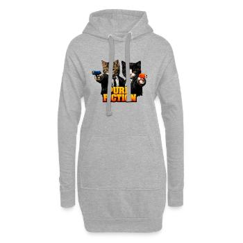 Fiction Ronron - Sweat-shirt à capuche long Femme - gris chiné - Devant