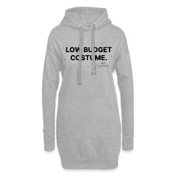 Low Budget Costume – Lustiger Kostümersatz - Hoodie-Kleid - Grau meliert - Vorne